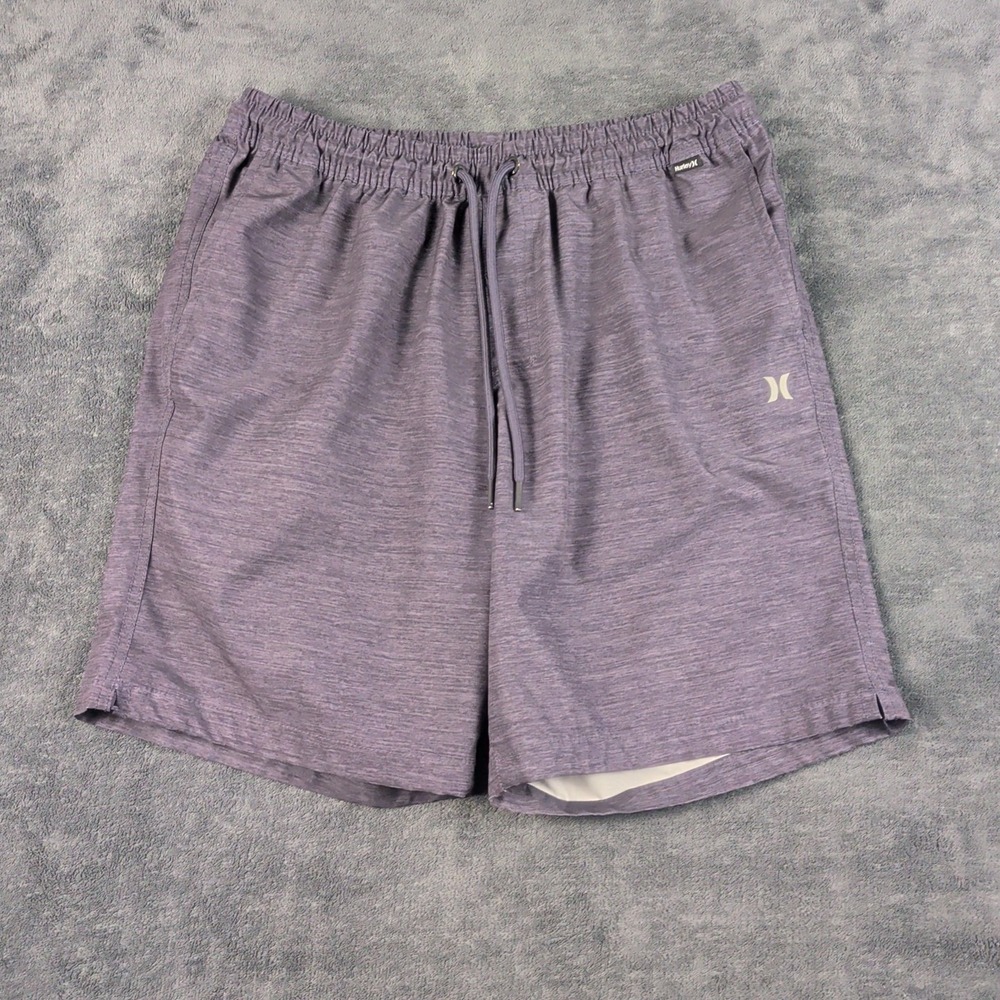 Hurley Beach Shorts Mens Large Grey Drawstring Activewear Outdoor Sports Surfer